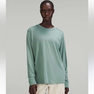 Lululemon Women’s All Yours Cotton Long Sleeve Shirt Tidewater Teal? Medium 10?